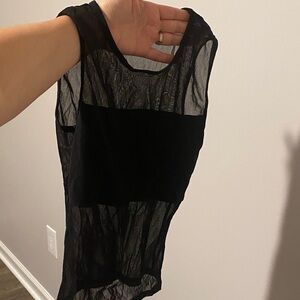 Black Sheer Sleeveless Top